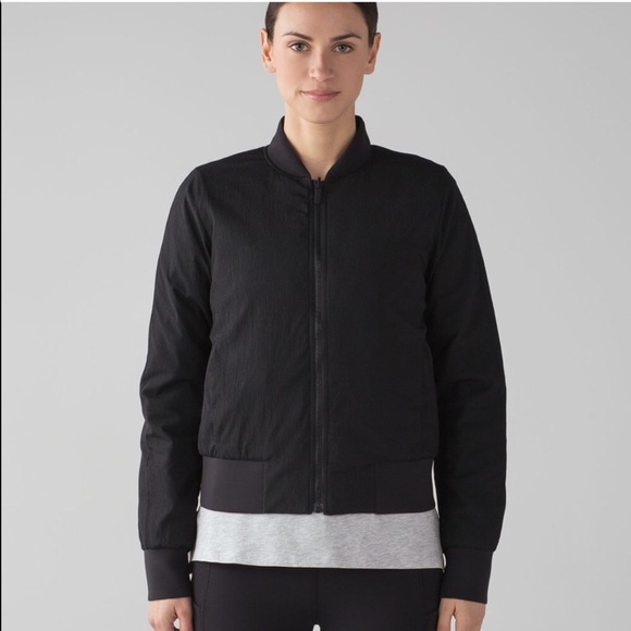 lululemon athletica Jackets & Blazers - Lululemon Reversible Bomber Jacket - Black 4